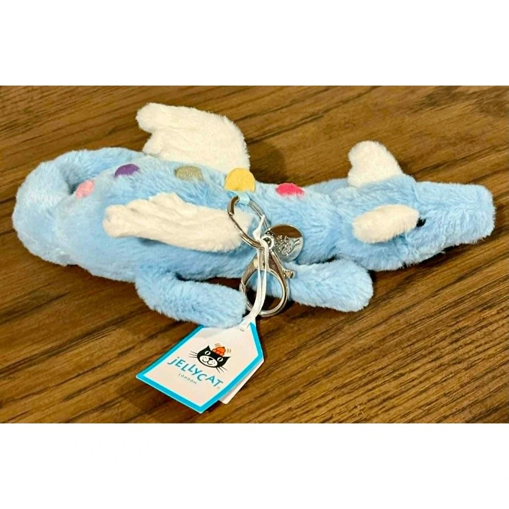 NWT Authentic Jellycat Sky Dragon Bag Charm Keychain Collectible SAME DAY SHIP